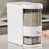 Huishun 12 Lbs Rice Container with Measuring Cup, Upgraded Built-in Fresh Box, Cereal Dispenser Storage with Lids