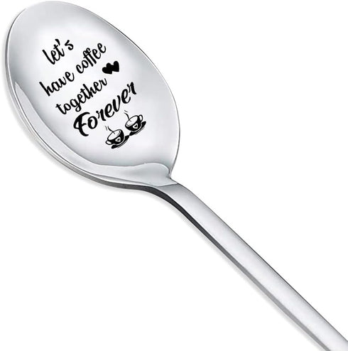 Let's Have Coffee Together Forever Spoon, Wedding Anniversary Birthday Gift for Him Her, Valentines Day Gift for Husband