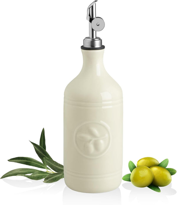 Sweejar 16 Oz Ceramic Olive Oil Dispenser Bottle, Oil Dispenser for Kitchen