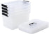 4-Pack Clear Latch Storage Box with Lid, 10.5 Quart Plastic Storage Bin
