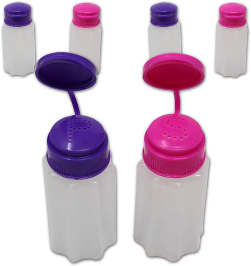 Travel Size Salt and Pepper Shaker Set with Flip Lids, Spill-Proof Plastic Shakers for Cooking and Dining Outdoors (3