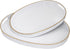 MAONAME White Serving Trays with Handles, Oval Decorative Trays for Coffee Table,