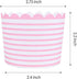 Webake Full Size Paper Baking Cups, 6oz Pink Cupcake Liners for Cupcake Bath Bomb, Set of 25 (Pink Stripe).