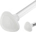 Spring Tension Curtain Rod, 28 to 48 inches Adjustable, 5/8 Inch Diameter, White, (Pack of 1)