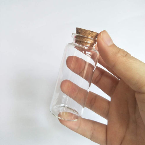 10pcs 30ml Cork Stopper Glass Bottle Vials with Cork Wedding Favor 30x70mm