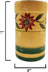 Country Sunflower Hand Painted Ceramic Utensil Jar, Wooden Tool Holder, Modern Kitchen Decor for Spoons and More.