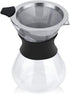 Yosoo Elegant Hand Pour Over Coffee Maker Set, Reusable Manual Drip Filter, Glass Carafe & Stainless Steel Filter