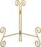 Gold Plate Stand, 8 Inch Heavy-Duty Metal Holder for Displaying Plates, Photos, Books, and Round Objects (1-Pack)