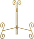 Gold Plate Stand, 8 Inch Heavy-Duty Metal Holder for Displaying Plates, Photos, Books, and Round Objects (1-Pack)