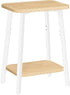 MAHANCRIS Side Table, Small Rectangular End Table with Storage Shelf, 2-Tier Bedside