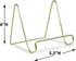 BANBERRY DESIGNS Wire Easel Display Stand Plate Holders - Smooth Plated Brass Metal - 6" H - Set of 3