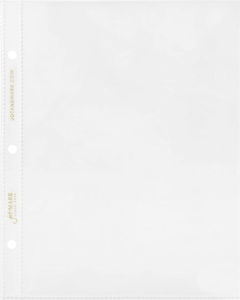 Jot & Mark Binder Page Protectors for 4x6 Recipe Cards or Photos (25 Count) | Crystal Clear Plastic Sleeves