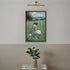 16x24 Inches Framed Girl in Wildflower Meadow Wall Art Impressionist Oil Painting Print on Canvas, Pastoral Nature