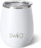 Swig Life 14oz Stemless Wine Cup - Insulated Wine Tumbler with Lid, Stainless Steel Travel Tumbler (White)