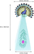 JKJF 20 Pcs Peacock Candy Boxes, Triangle Shape Party Supplies for Wedding, Kids Birthday Decorations