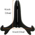 Artliving Black 6" Wood-Like Plastic Easels, Set of 4 Plate Display Stands and Picture Frame Holders