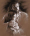 David Bowman Peace Wall Art Print - Jesus Christ Hugging Child, Religious Spiritual Christian Fine Art (11x14 print)