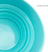 CARTINTS 950ml Collapsible Bowls - Silicone Food Storage Containers with Lids for Travel and Camping (Blue)