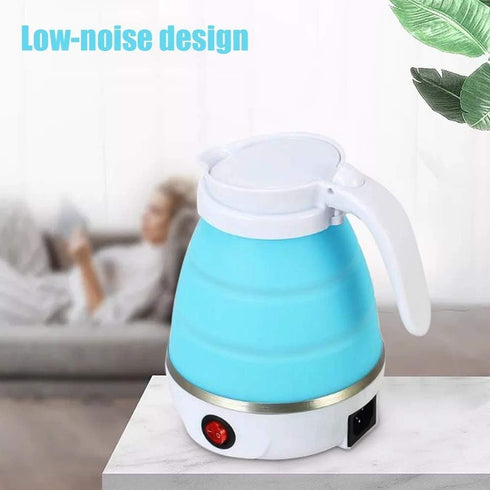 Travel Portable Foldable Electric Kettle, 0.6L Small Collapsible Hot Water Boiler For Coffee Tea (Blue) by UpdateClassic