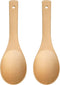 Bamboo Rice Paddle, 2pcs Wooden Spoons for Serving Utensil, Kitchen Utensil Set