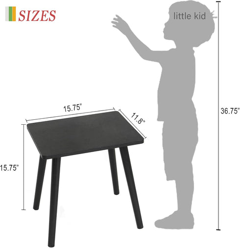 AWASEN Side Table, Small Black End Table for Living Room Bedroom Office Small Spaces, Modern Accent Side Table
