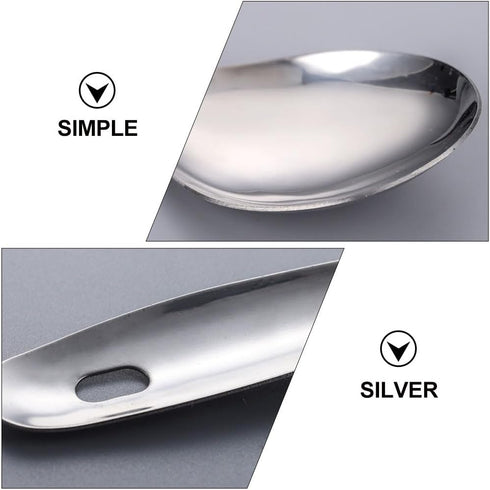 Hemoton 4Pcs Stainless Steel Rice Spoon Set, Non-Stick Rice Paddle, Cooking Spoon for Home Kitchen, Soup Spoons