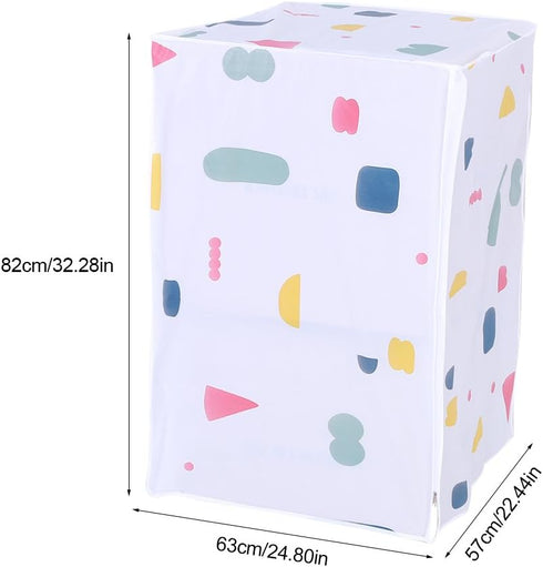 Yctze Waterproof Washing Machine Cover, Zipped Dust Protection for Top Front Load Washer Dryer, Clamshell Design