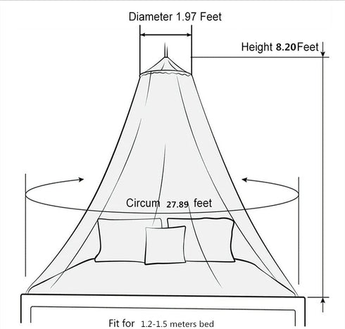 Eimilaly Bed Canopy Mosquito Net - Hanging Canopy for Girls Room Decor, Insect Protection for Adults, Babies, Outdoor