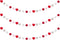 3 Pcs Felt Ball Heart Garlands, Hanging Ornaments for Anniversary, Wedding, Party Decor, Grey White Red