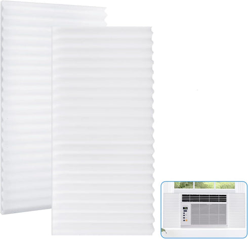 YoleShy Window Air Conditioner Side Panels, Foam Insulation Kit for AC Units, Pack of 2, 17 X 9 X 1 inch, White