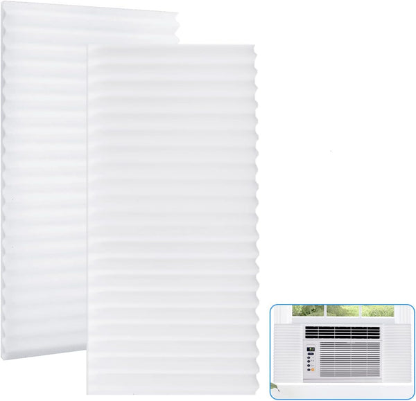 YoleShy Window Air Conditioner Side Panels, Foam Insulation Kit for AC Units, Pack of 2, 17 X 9 X 1 inch, White