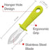 DRAGONFRUITEE Oyster Shucking Knife, Commercial Grade Clam Tool with Ergonomic Grip, Yellow/Silver (1 Count)