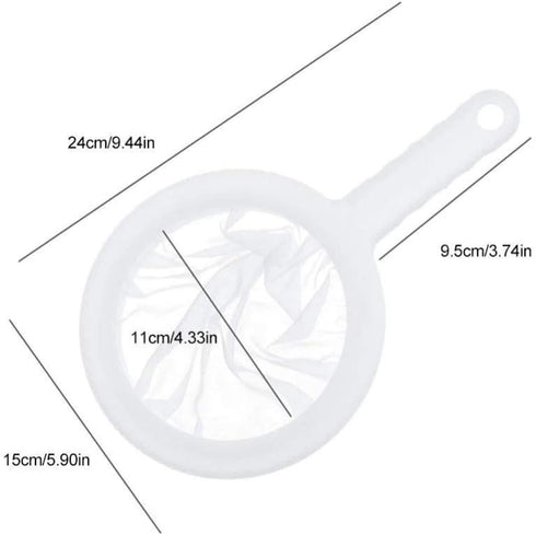 Kitchen Ultra-Fine Nylon Mesh Strainer, Plastic Sieve Fine Mesh Filter for Soy Milk, Coffee, Juice