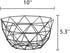 Geometric Metal Wire Fruit Bowl, Iron Arts Fruit Storage Basket for Kitchen Counter (Black, Large)