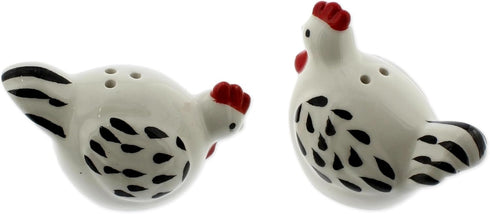 Set Ceramic Farmhouse Salt & Pepper Shaker (Chickens)