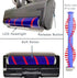 Upgraded Hardwood Floor Vacuum Attachments with Headlights for Dyson V6 DC59 DC61 DC74, Motorized Brush Accessories