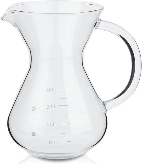 Pour-over Coffee Maker with Filter, Glass Drip Coffee Maker, Filter Pot with Scale for Office and Home Use