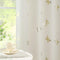Jubilantex Ivory Gold Butterfly Blackout Curtains with Black Layer Thermal Insulated Window