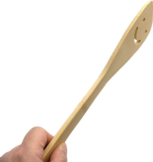 2 Pack Bamboo Smiley Face Kitchenware Cooking Utensil Set - Eco-friendly Stir-fry Spatula
