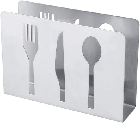 Fdit Stainless Steel Napkin Holder, Decorative Paper Cocktail Rack for Kitchen Countertops, Dinner Tables Organizer
