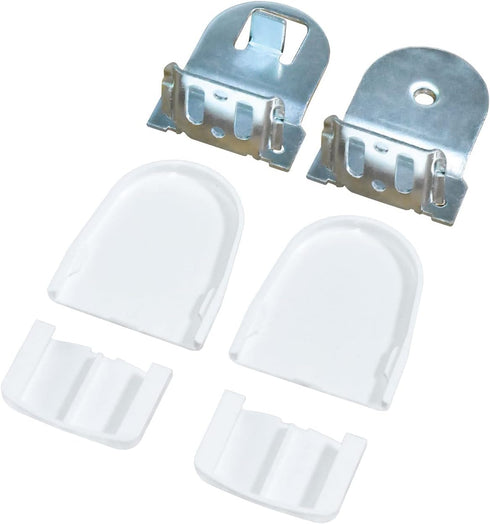 1-1/8" Roller Blind Repair Kit - Replacement Brackets Parts for 28mm Round Roller Shade Tubes, 1 Pair, White