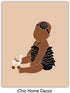 African American Baby Nursery Decor - Black Girls Room Decor - Little Girls Bedroom Wall Art - Toddler Bedroom Art