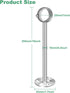 10 Inch Ceiling Curtain Rod Brackets, Heavy Duty Ceiling Curtain Rod Holder for 1 Inch Drape Poles, 2 Pack, Silver