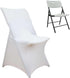 Premium White Spandex Chair Cover for Lifetime Folding Chairs