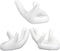 Eshylala 3 Pack Air Plants Holders Ceramic Mini Hand Shape Stand Tillandsia Holder