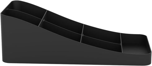Mind Reader Cup and Condiment Station, Countertop Organizer for Coffee Bar, 7.25"L x 15.5"W x 5.25"H (Black)