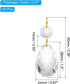10 Pack 38mm 14mm PATIKIL Clear Crystal Teardrop, Chandelier Prisms Parts Hanging Bead with Octagonal Bead