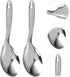 Kichvoe Rice Scooper 3pcs, Stainless Steel Rice Paddle Spoon, Metal Serving Spoon for Kitchen