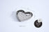 Love is in the Air Small Porcelain Heart Dish, Silver