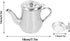 500 ML Stainless Steel Teapot, Silver Tea Kettle with Removable Infuser, Gooseneck Short Spout for Home Kitchen